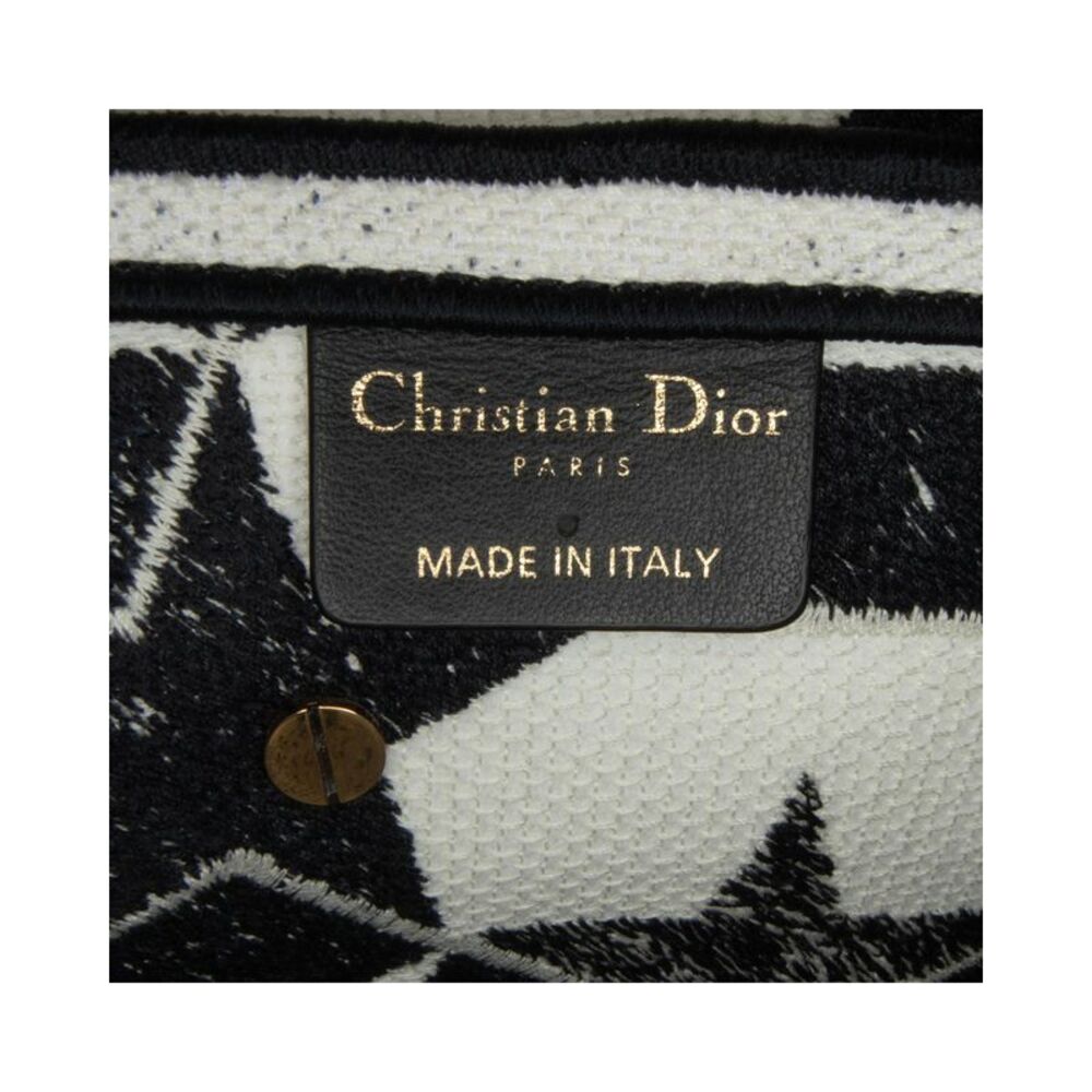Pre Loved Dior Stars Embroidered Canvas Saddle Bag - Picture 7 of 8